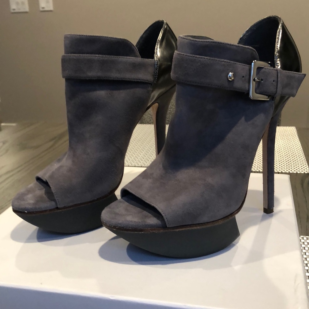 Camilla Skovgaard Grey Suede Platform Stilettos